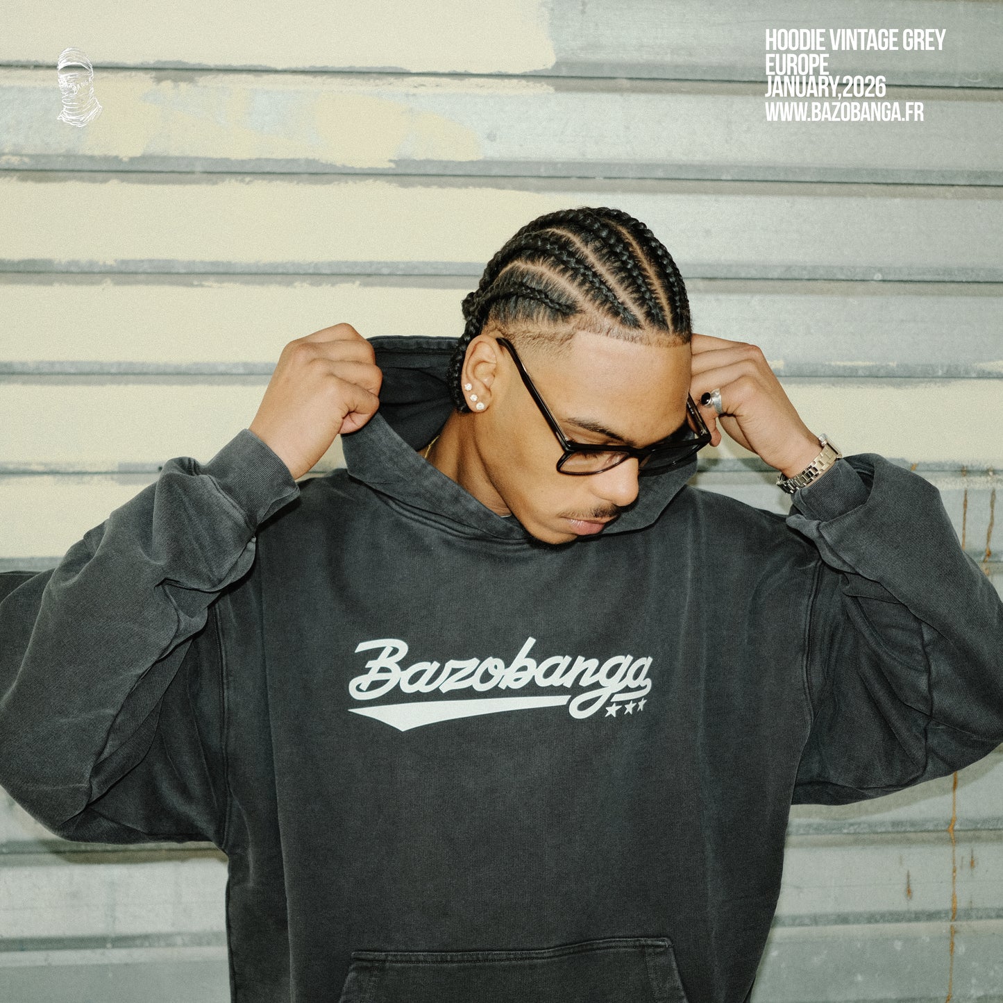 Hoodie Vintage Grey